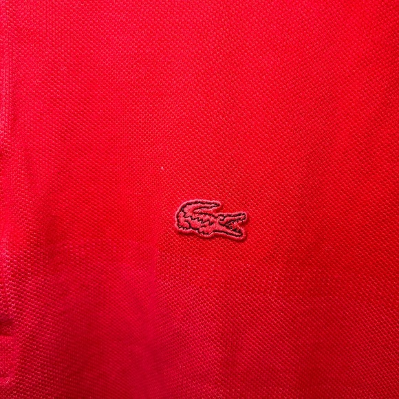 Vintage Red Gradient Lacoste polo shirt - Picture 3 of 5